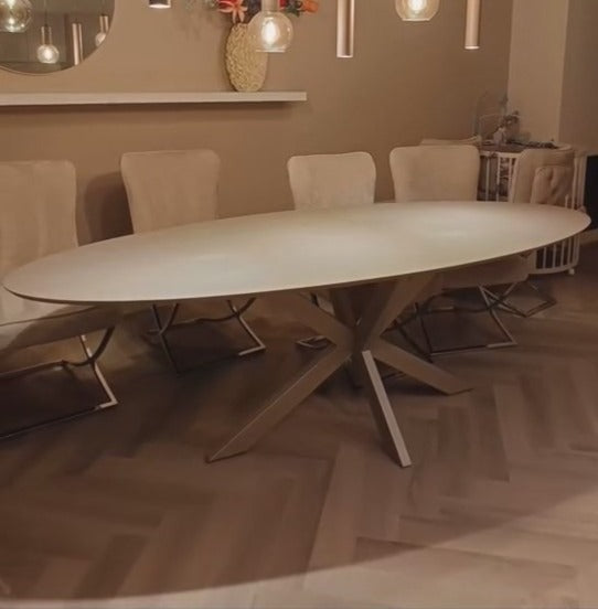 Bergamo Yemek Masası Spider Ayak Platin 3 Meşe Kaplama – 2. ürün görseli