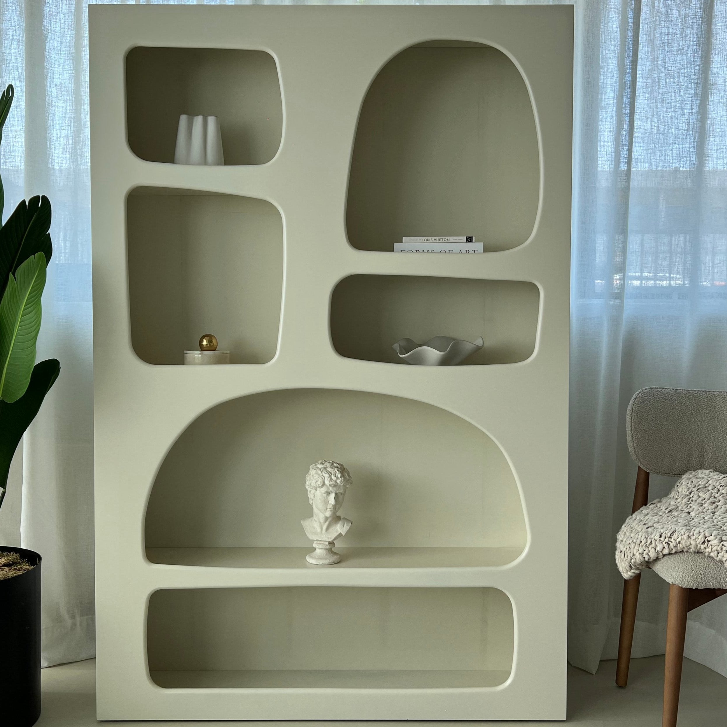 Ventana Kitaplık – Bej MDF
