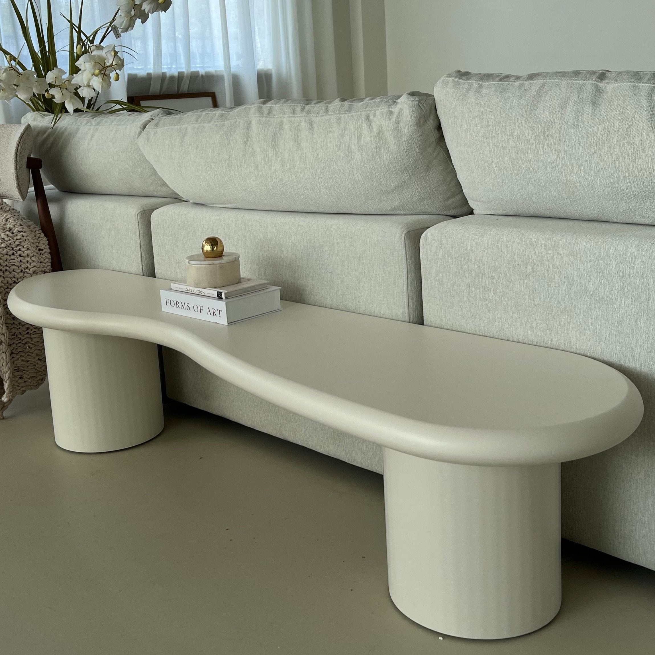Simple Organic TV Ünitesi – Bej MDF