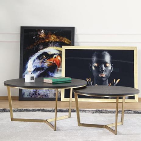 Mercedes Sehpa – İkili Set, Siyah Meşe
