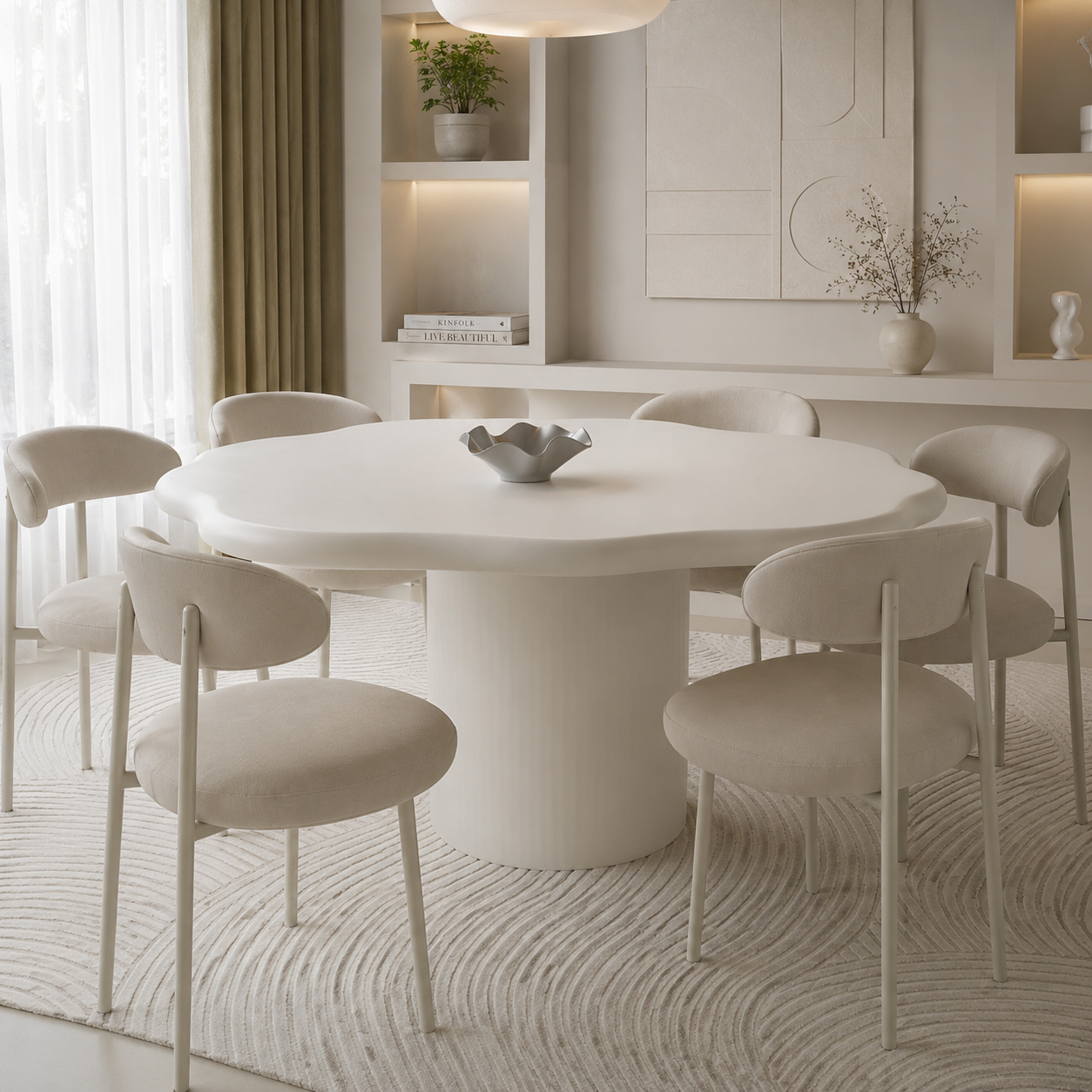 Ventana Yemek Masası – Bej MDF