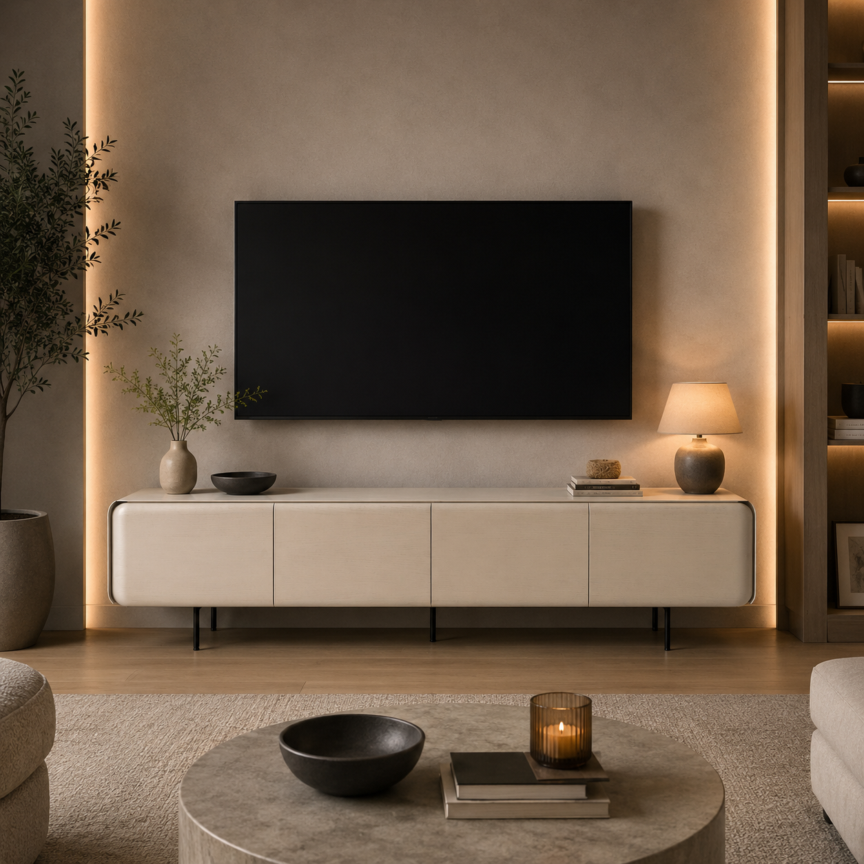 Bologna TV Ünitesi - Platin 3 Meşe