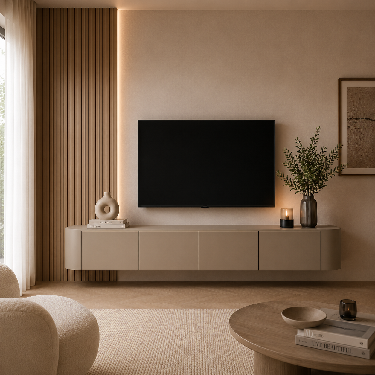 Bonbon TV Ünitesi - Platin 3 MDF