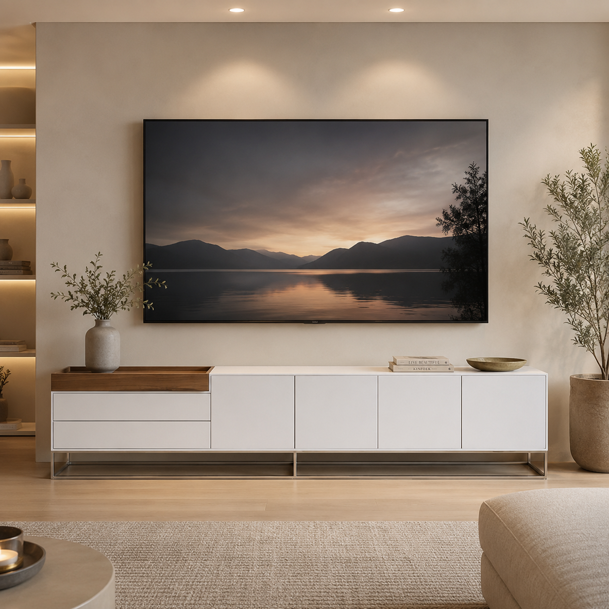 Box TV Ünitesi – Beyaz Ceviz