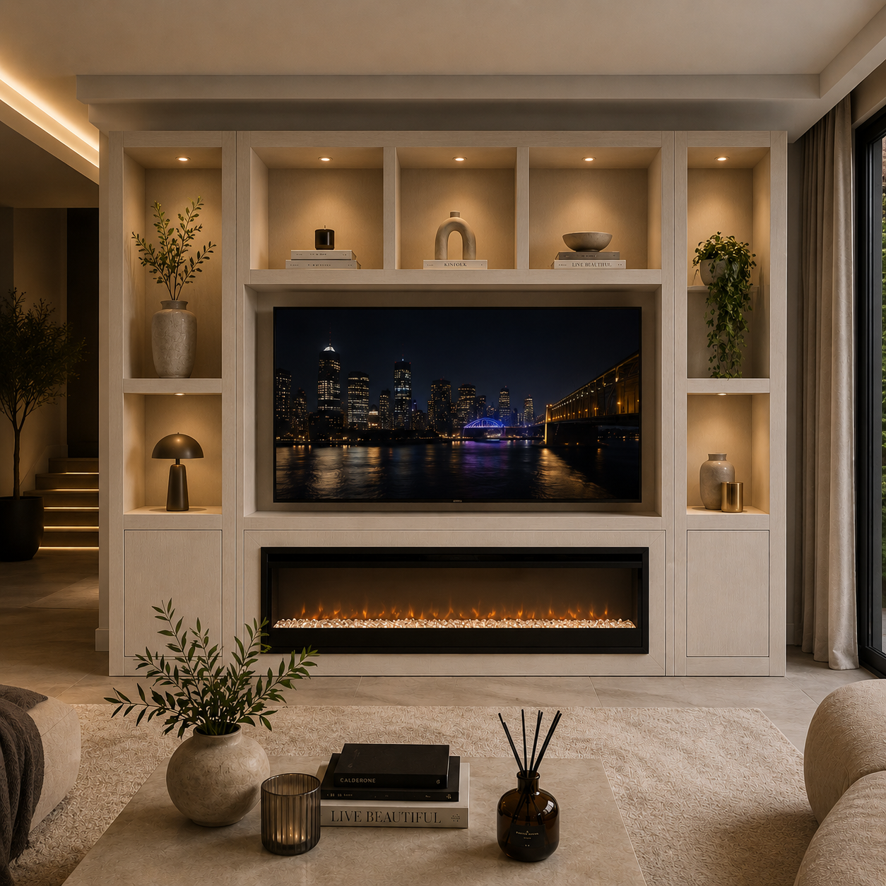 Funda TV Ünitesi – Platin 3 MDF (Cinewall)