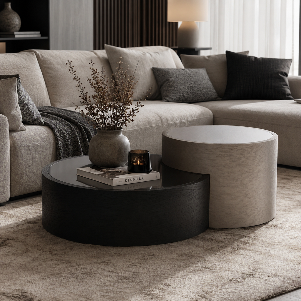 Dual Sehpa – İkili Set, Siyah Meşe