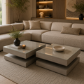 Hamburger Sehpa – 60x60, Platin 3 Meşe