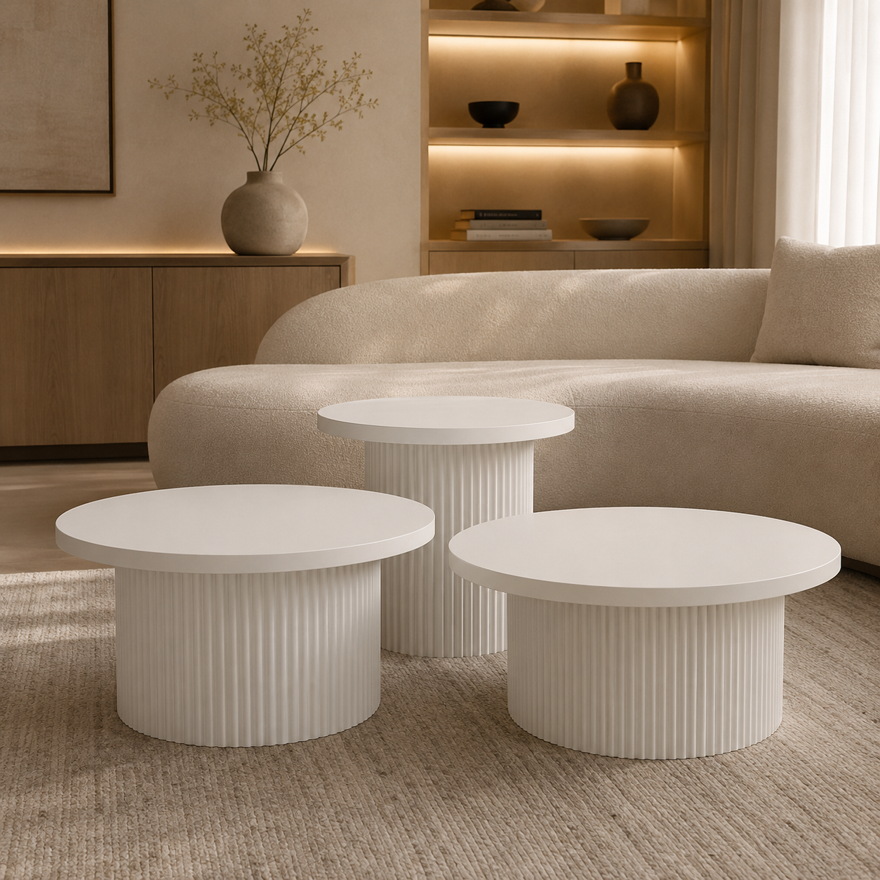 Lazy Sehpa – Tweety Ayak, Ral 9010 Meşe