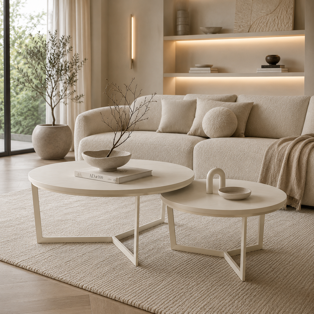 Mercedes Sehpa – İkili Set, Siyah Meşe